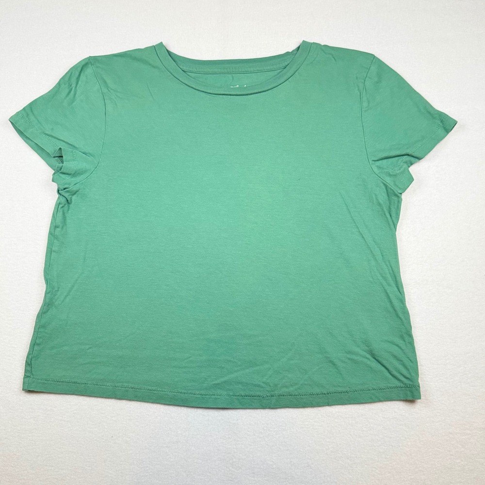 Universal Thread Womens Green Short Sleeve Crew Neck Cotton T-Shirt Size M